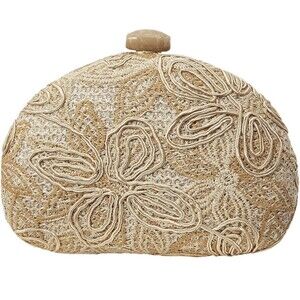 QWINEE Women's Shell Shaped Clutch Purse Ruched Mini Crossbody Bag